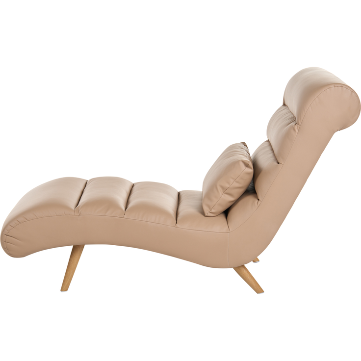 Chaiselongue RIVES Kunstleder Hellbraun – Bild 4