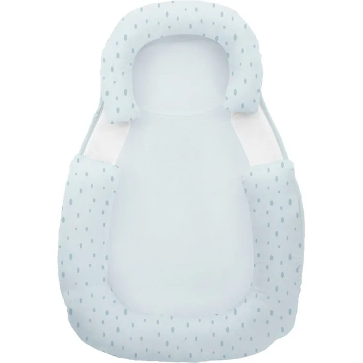 Kikkaboo Baby Lagerungskissen 60 x 40 cm Memory Foam, Baumwolle, rutschfest hellblau