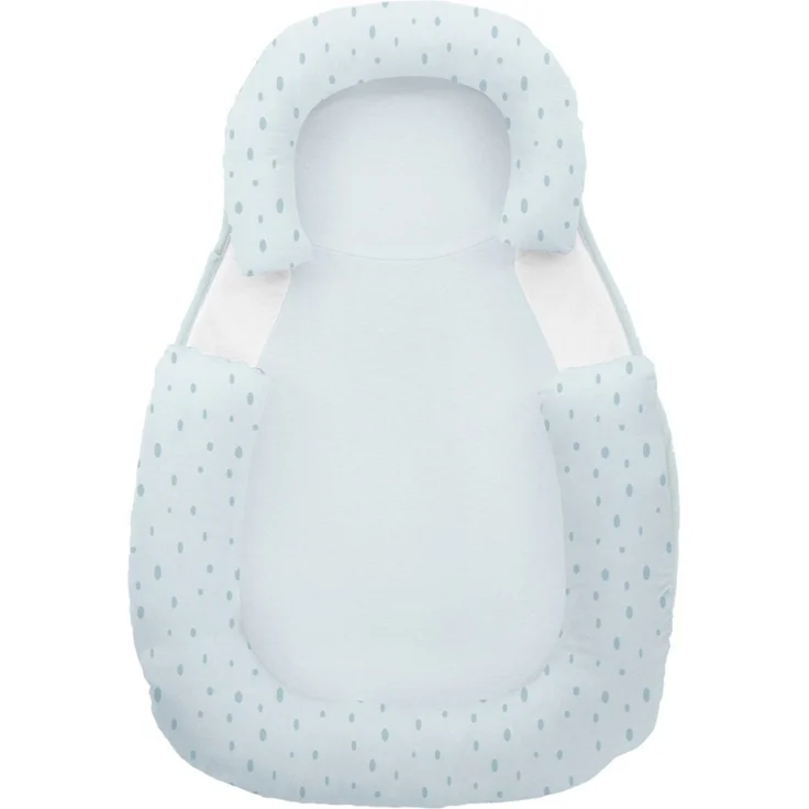Kikkaboo Baby Lagerungskissen 60 x 40 cm Memory Foam, Baumwolle, rutschfest hellblau – Bild 1