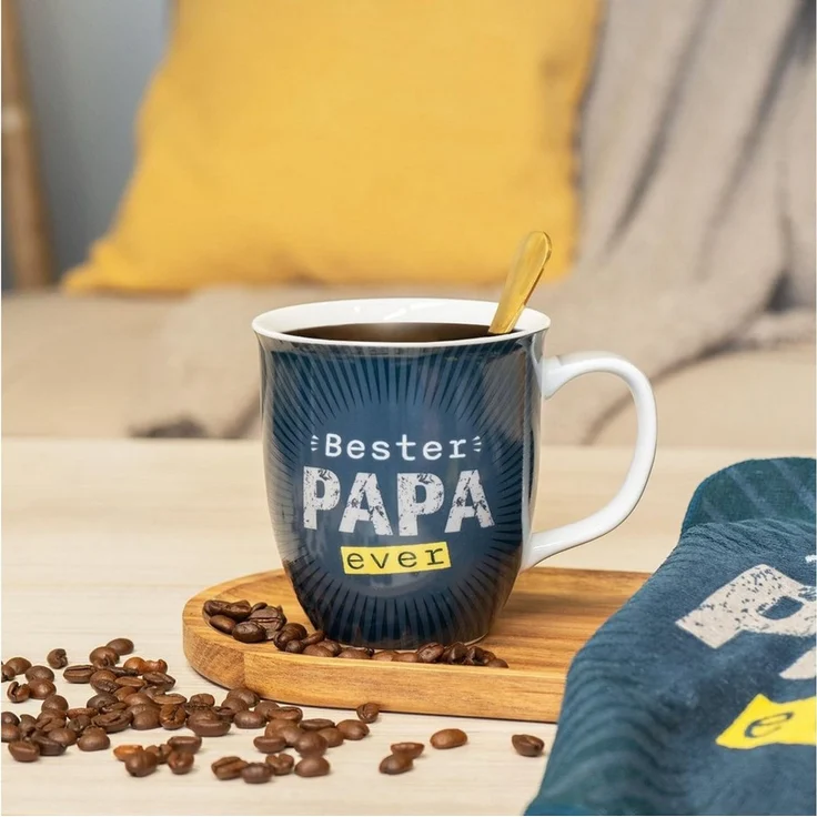 Tasse Kaffeetasse Kaffeebecher Teetasse 40cl Geschenk Sheepworld PAPA 073885 – Bild 3