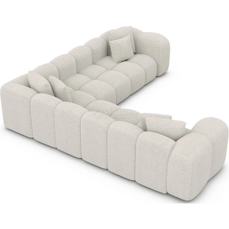 Sofa Dreams Ecksofa Modern Stoff Strukturtstoff Couch Sofa Formentera L Form Stoffsofa, Loungesofa – Bild 3
