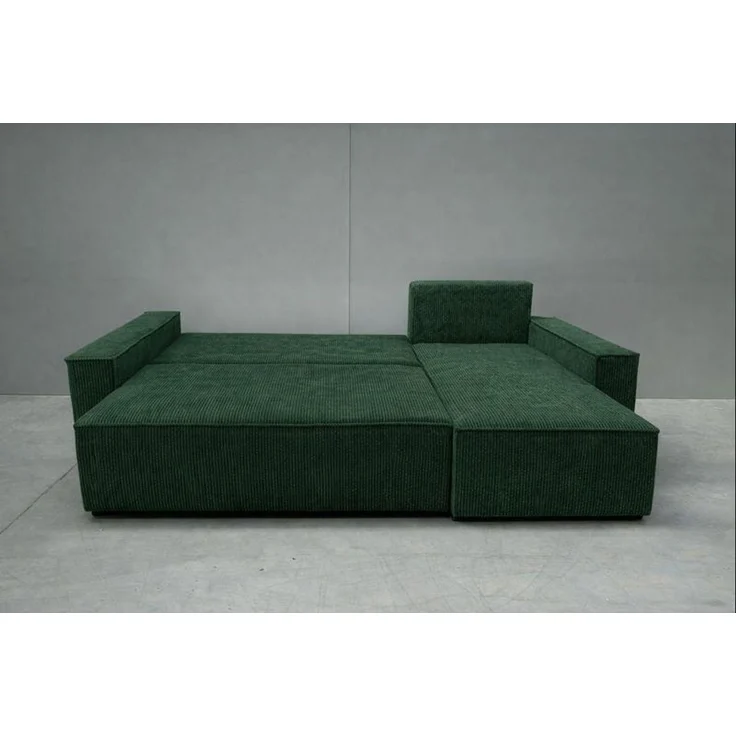 KRISAN MÖBEL Ecksofa EDEN in Grün 235 x 75 x 144 cm, modernes Ecksofa mit Schlaffunktion Links und Rechts montierbar – Bild 2