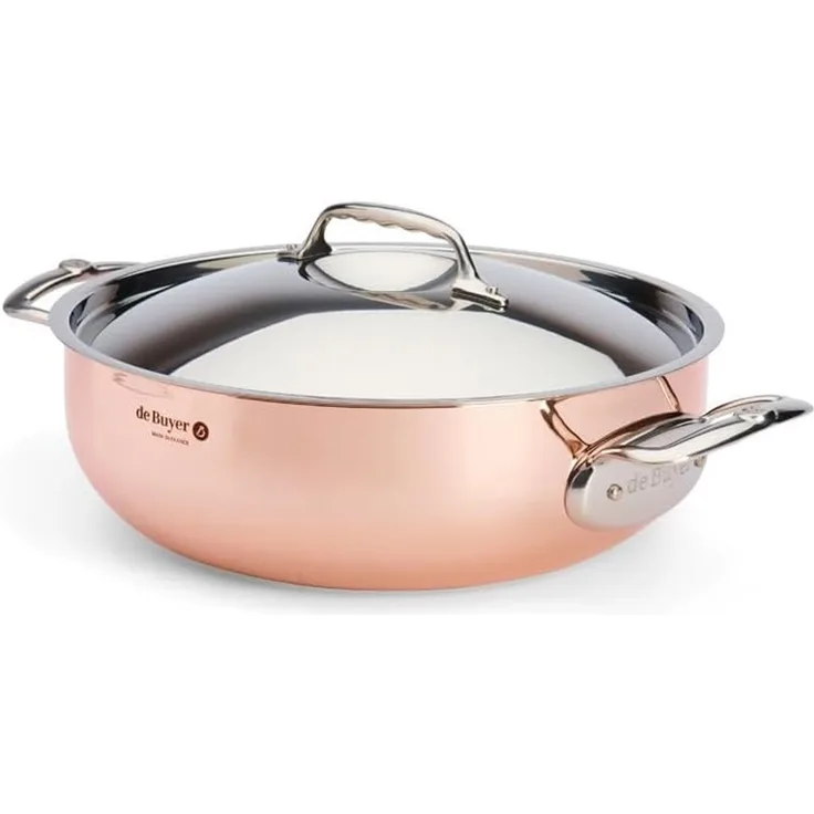 De Buyer Prima Matera Bratentopf Kupfer/Edels. 28cm konisch ind.