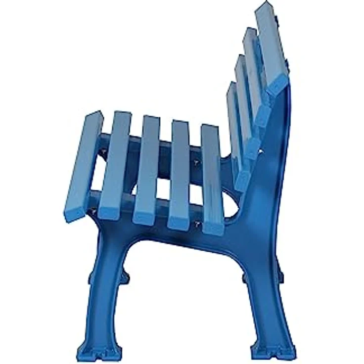 PROREGAL Gartenbank Antigua 2 Sitzer, Himmelblau, witterungsbeständiger Kunststoff, Maße HxBxT 74 x 120 x 54 cm – Bild 3