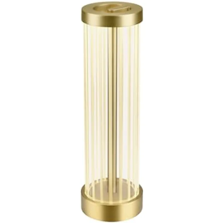 SLV QUIMERA Tischleuchte, gebürstetes Messing, 2700/3000K, 120 Lumen, 360° Abstrahlwinkel