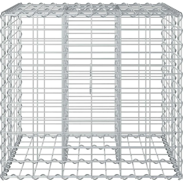 vidaXL Gabionen-Hochbeet 60 x 60 x 55 cm Verzinkter Stahl Silber 42033320 – Bild 7