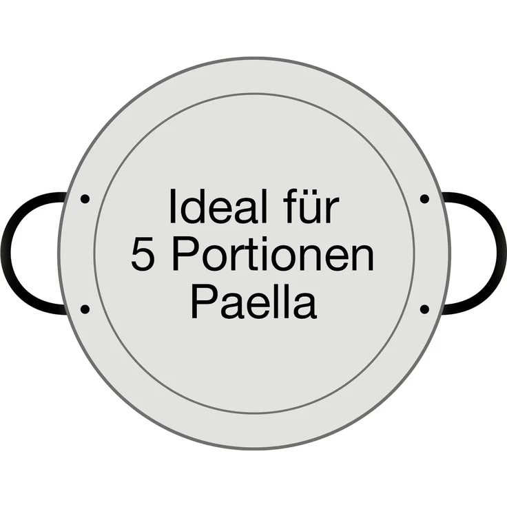 Paella-Pfanne Stahl poliert Ø 32 cm – Bild 4