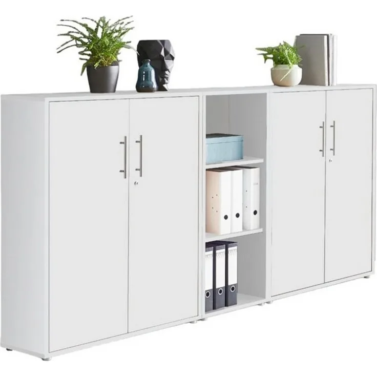 moebel-dich-auf Büromöbel-Set OFFICE EDITION, (Set 8, Büroschrank abschließbar mit Metallgriffen), Made in Germany