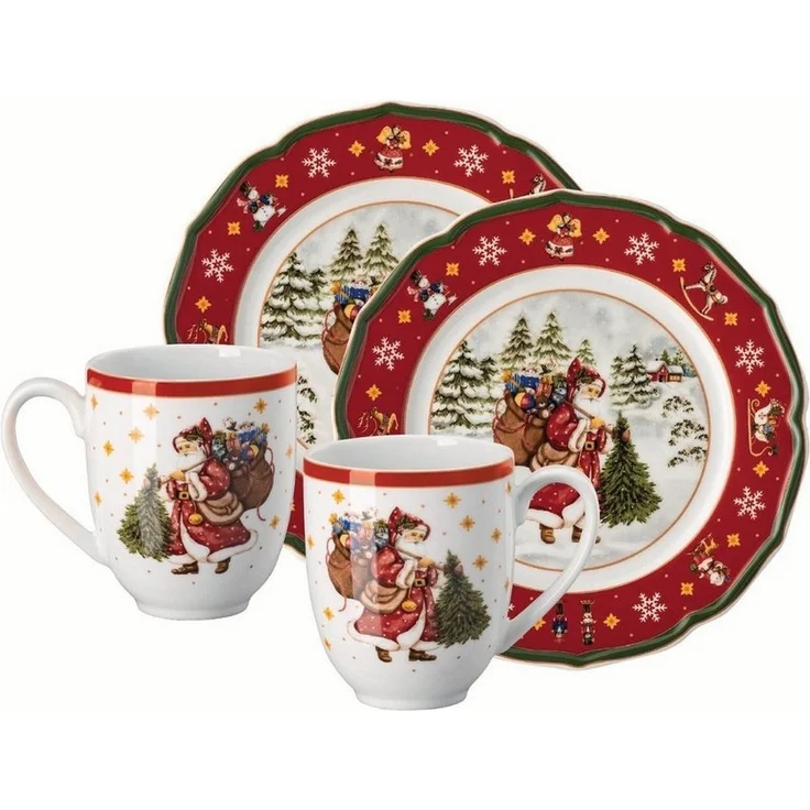 Hutschenreuther Happy Wintertime Geschirr-Set 4-teilig Rot – Bild 3