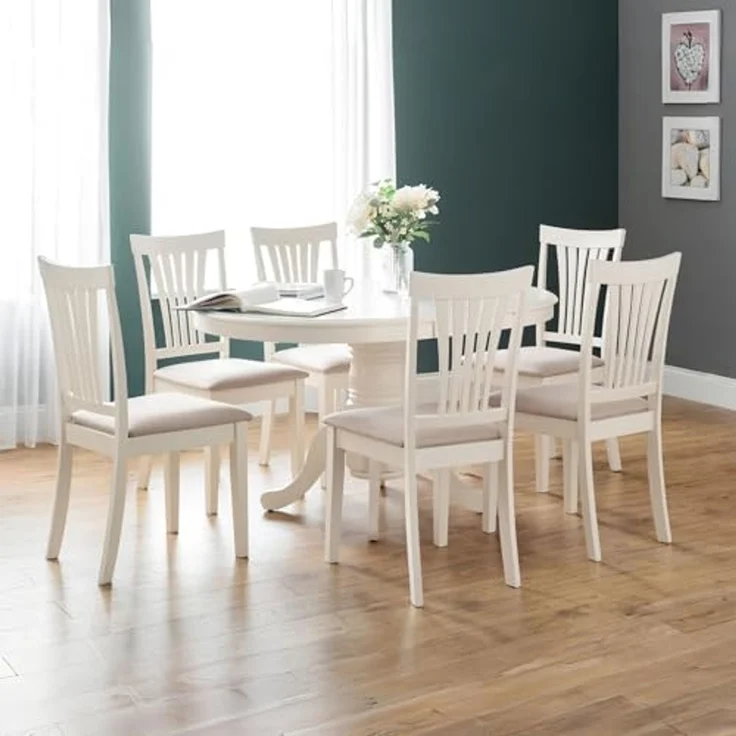 Julian Bowen 2er-Set Stanmore-Stühle, Elfenbein – Bild 3