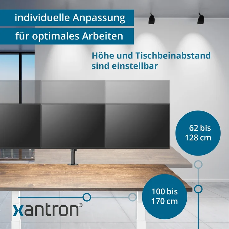 Tischgestell höhenverstellbar weiss – Bild 5