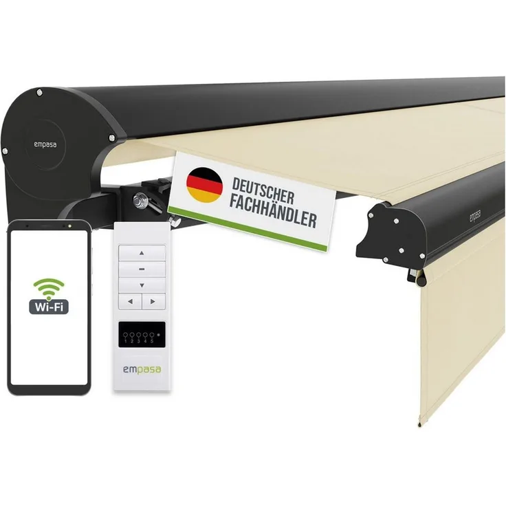 empasa Halbkassettenmarkise "EXPERT PLUS" Markise - elektrische Steuerung mit WiFi-Motor
