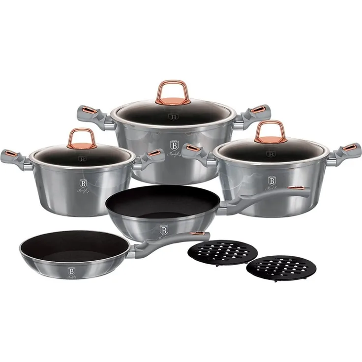 Berlinger Haus Kochen Berlinger Haus Topfset Metallic Moonlight BH6020