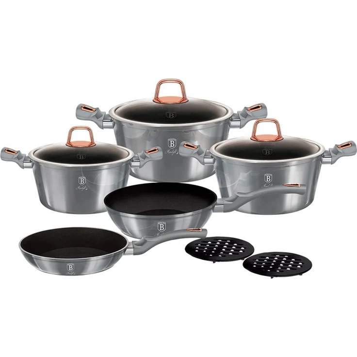 Berlinger Haus Kochen Berlinger Haus Topfset Metallic Moonlight BH6020