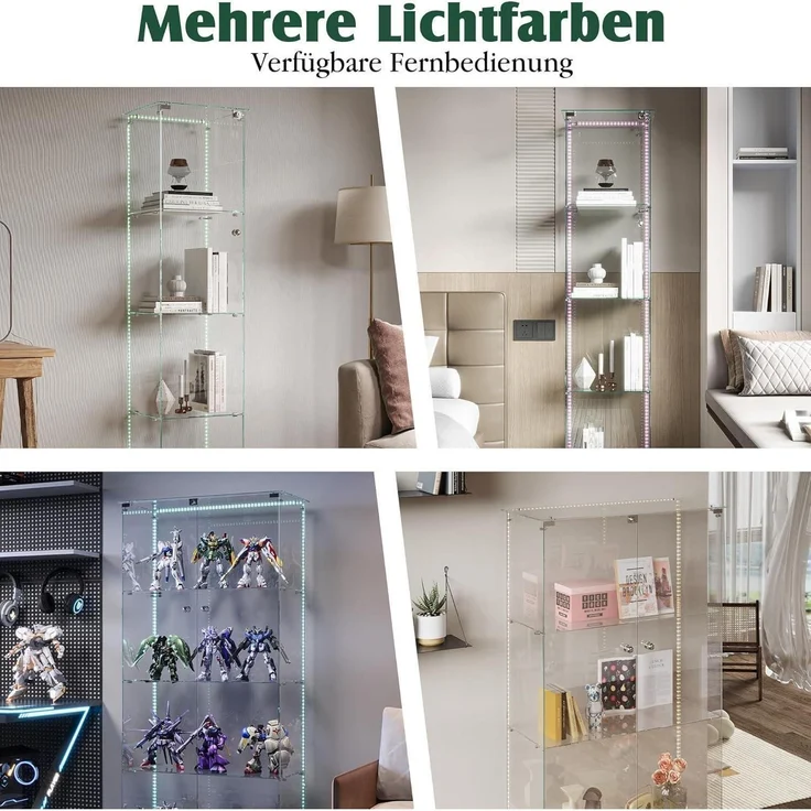 Glasvitrine Standvitrine mit LED 4 Etagen – Bild 8