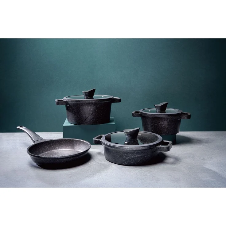 Hermia Concept 'Vetta - Black' Topfset (10-teilig), Schwarz, Ø 24 cm – Bild 7