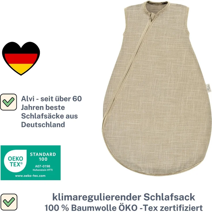 Alvi Baby Mäxchen Sommertraum Mullschlafsack Natur – Bild 2