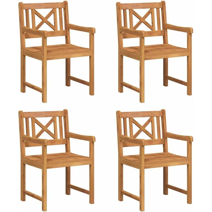vidaXL Gartenstuhl 4 pcs 56 x 56 x 90 cm Massivholz Akazie 3324846