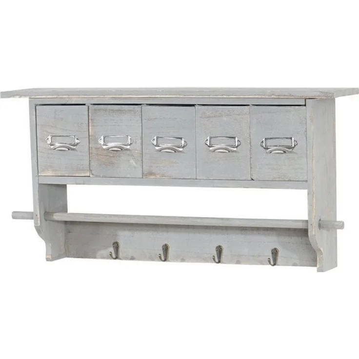 MCW Küchenregal MCW-C49-K, 4 Haken, 5 Schubladen, Stange zum Aufhängen von Kochlöffeln – Bild 4