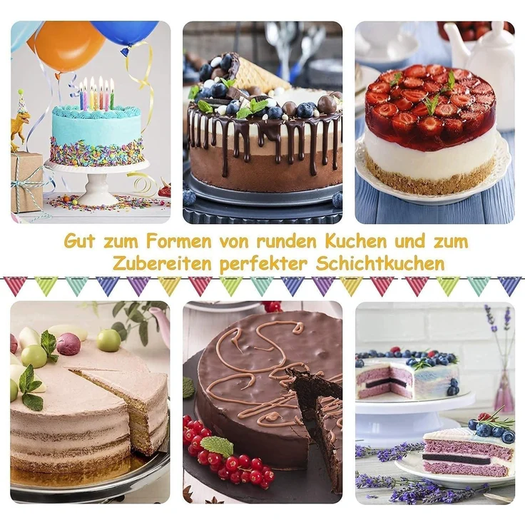 Homikit Edelstahl Rund Backform 2er-Set 16cm Hochglanzpoliert Spülmaschinenfest – Bild 6
