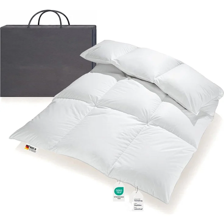 Extra warme 100% Winter Daunendecke sibirische Daunen 135x200 1200g BB – Bild 1