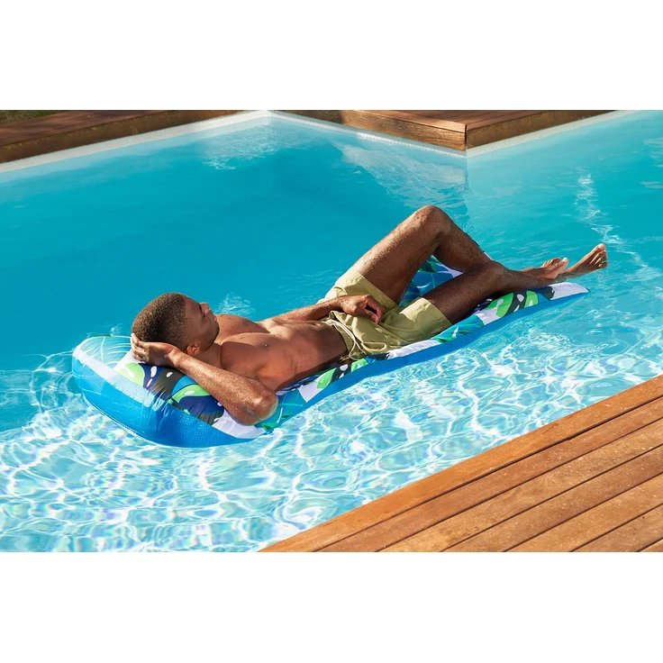 Bestway Luftmatratze Blissfull Drifter™ mit Textilbezug, PVC grün, 183x73 cm – Bild 6