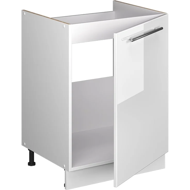 Spülenunterschrank Fame-Line Weiß Hochglanz/Weiß 60 cm Vicco – Bild 6