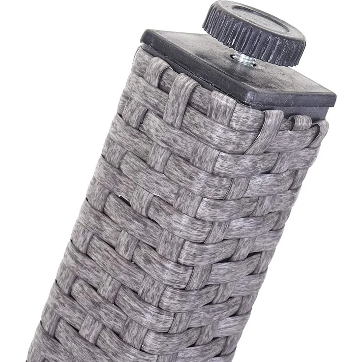 Poly-Rattan Gartentisch Cava, Esstisch Beistelltisch Tisch mit Glasplatte, 80x80cm ~ grau – Bild 8