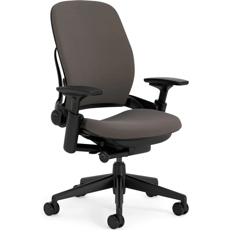 Steelcase Leap Ergonomischer Bürostuhl mit LiveBack Lumbalstütze und Flexibler, S-förmiger Rückenlehne Dunkelbraun
