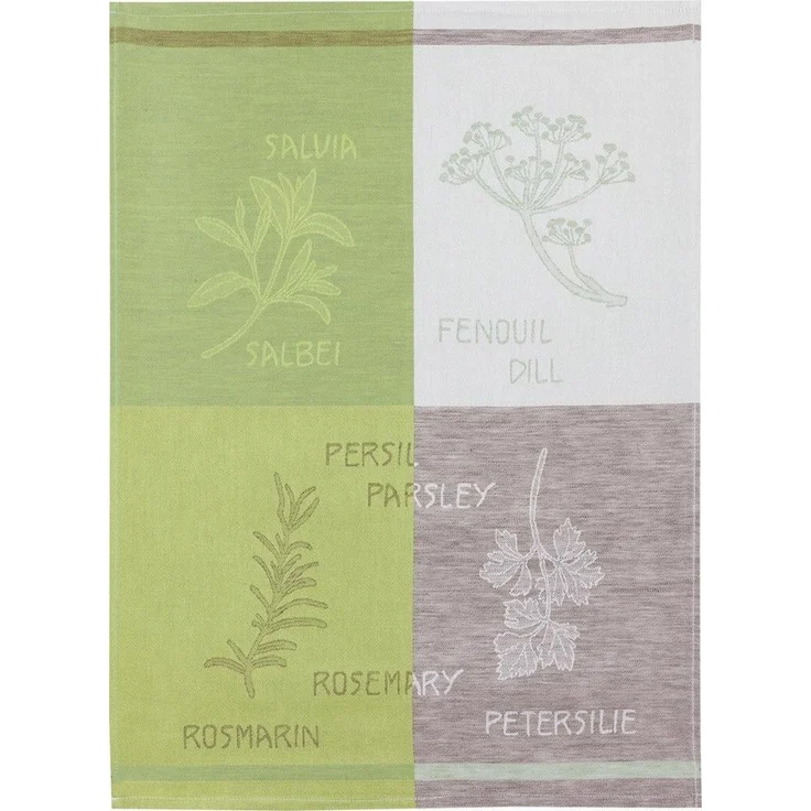Kracht Geschirrtuch Küchenkräuter, (Set, 3-tlg, Set), 3er Pack Geschirrtücher (3 Stück), ca. 50 x 70 cm, Halbleinen Jacquard – Bild 3