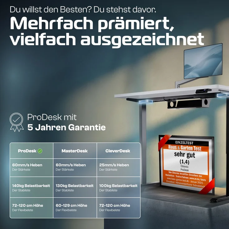 ProDesk Schwarz/Weiß (140x70 cm) – Bild 1
