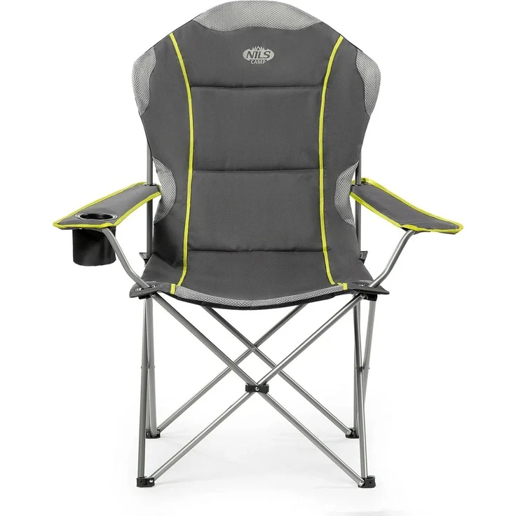 NILS NC3080 Campingstuhl – Klappbarer Outdoor-Stuhl Angelstuhl mit Tragetasche Grau – Bild 1