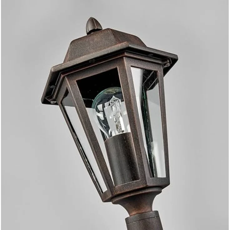 Lindby Außen-Stehlampe Lamina, Metall, Braun IP44, 1x15 W LED – Bild 7