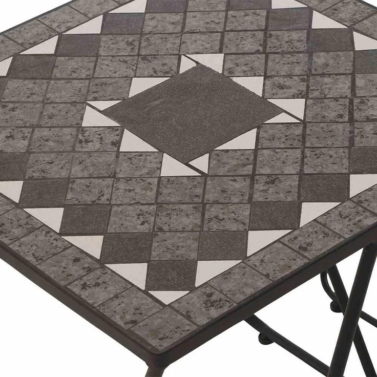 Siena Garden 'Como' Beistelltisch, Stahl, Schwarz, 51 x 51 x 56 cm – Bild 5