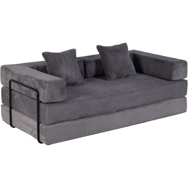 Leawin Sofa 4-in-1 Wohnzimmersofa mit Bettfunktion – faltbares Cord Schlafsofa, Bequemes & modernes Schlafsofa aus Cord – ideal für kleine Räume – Bild 4
