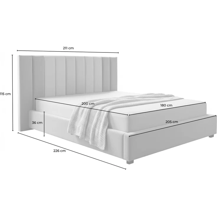 KAWOLA Bett CATTURA Polsterbett Velvet grau 180x200cm mit Lattenrost – Bild 8