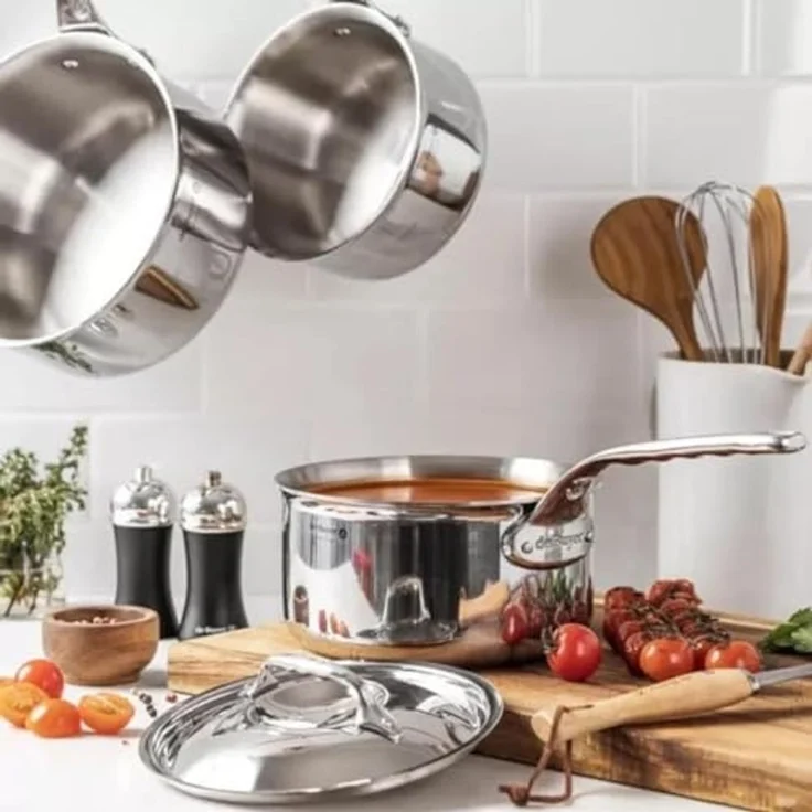 De Buyer Affinity Kasserolle Edelstahl mit Deckel 16 cm – Bild 4