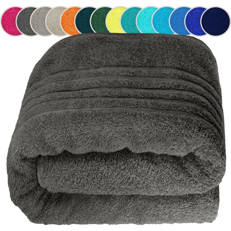 Lashuma Saunatuch London, Frottee (1-St), Badetuch extra lang 85x220 cm, Handtuch Wellness