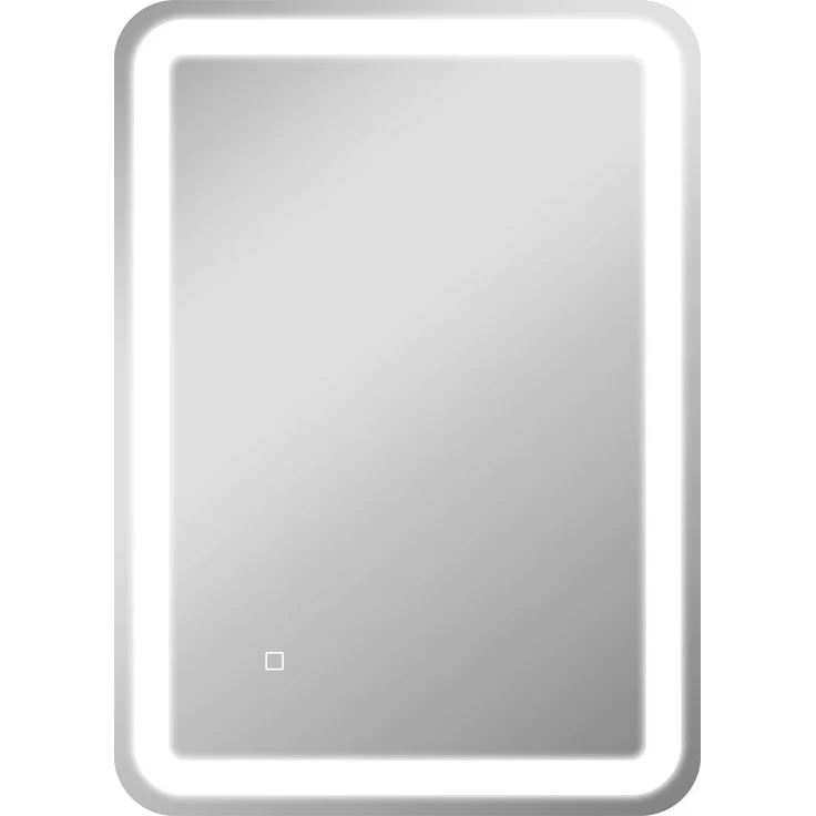 MELAYR, Badezimmerspiegel mit LED-Beleuchtung, 70 x 90 cm, 3 Lichtfarben, 70 x 4 x 90 cm, Silber – Bild 1