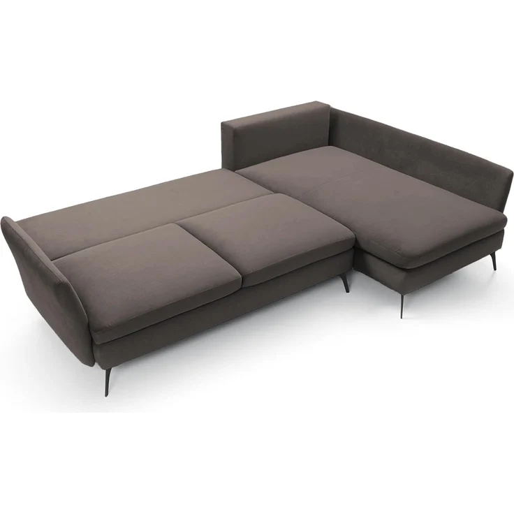 Ecksofa DEMISBAL mit Schlaffunktion, Bettkasten, Dunkelgrau, linksseitig – Bild 4