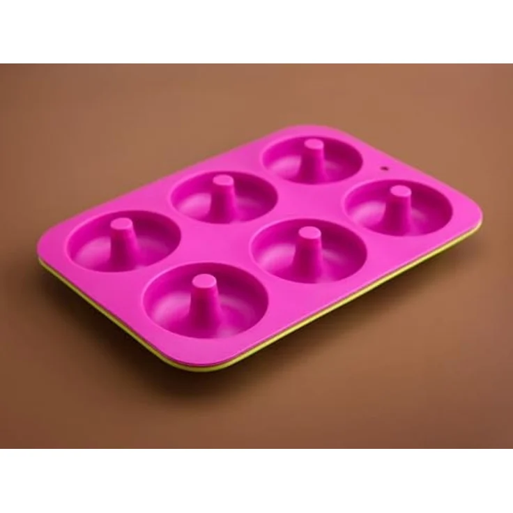 PRECORN Donutform Lebensmittelechte Silikon Donut Form Backen Antihaft faltbar Backform, (2-tlg) – Bild 5