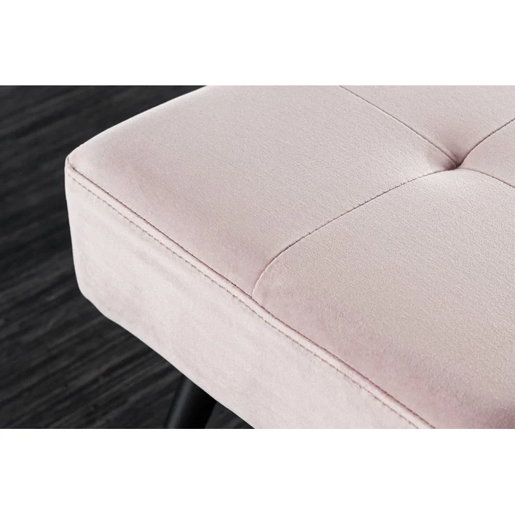 riess-ambiente Sitzbank BOUTIQUE 100cm rosa / schwarz (Einzelartikel, 1-St), Wohnzimmer · Samt · Metall · Esszimmer· Flur · Schlafzimmer – Bild 3