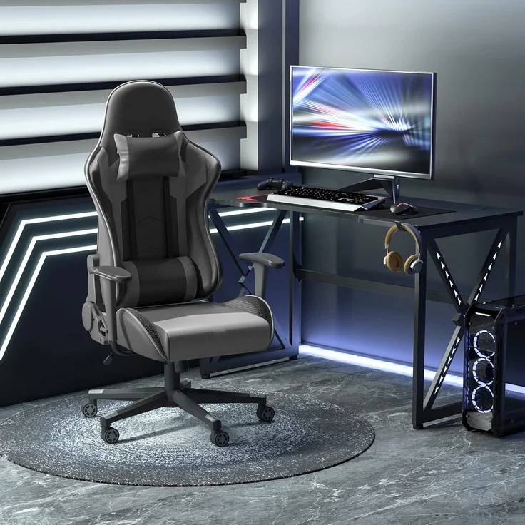 Vinsetto Schreibtischstuhl Gamingstuhl ergonomisch – Bild 2