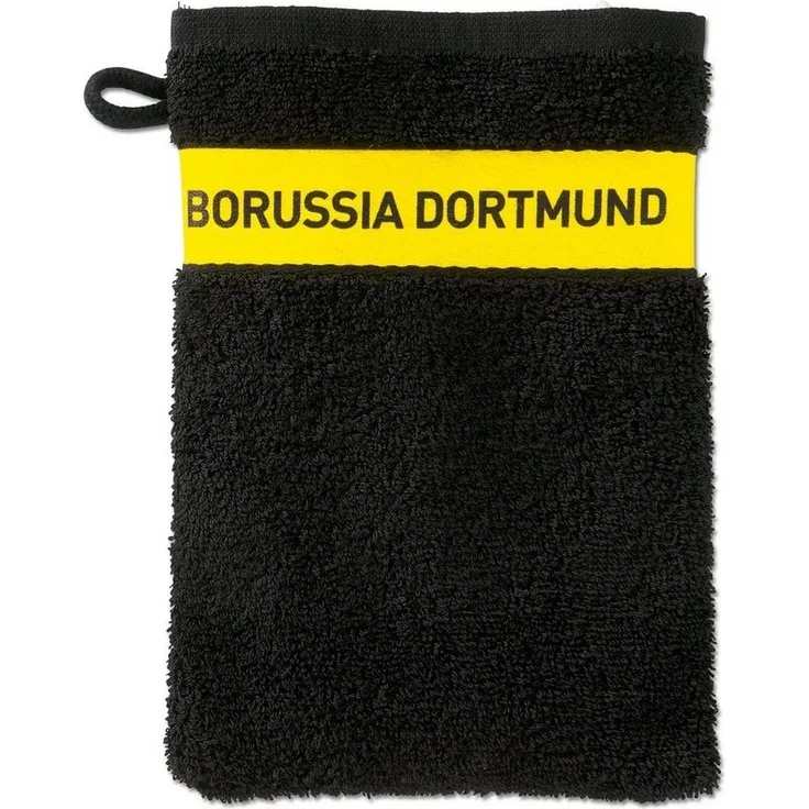 BVB Borussia Dortmund Waschhandschuh schwarz