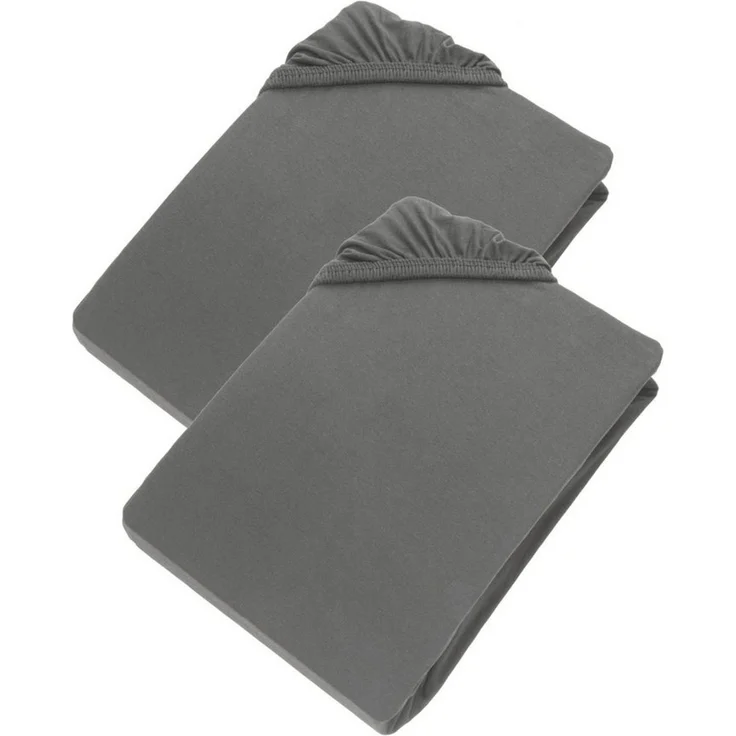Esprit Spannbettlaken PREMIUM Spannbettlaken, 95% Baumwolle, 5% Elasthan, Gummizug: rundum, (2 Stück), 100 x 200 cm - 2er Set in Anthrazit – Bild 5