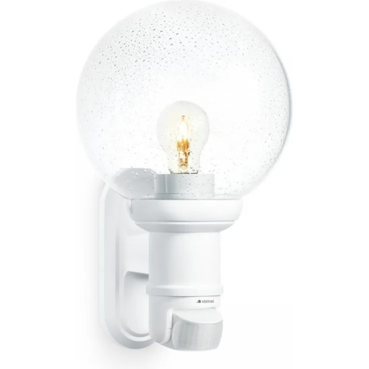 Steinel Sensor-Außenleuchte L 560 S weiß, 140°-Infrarot-Bewegungsmelder, E27-Fassung, max. 60 W
