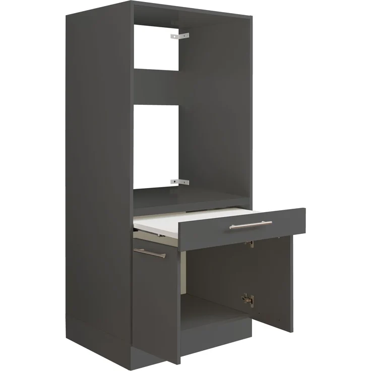 Geräteschrank Laundry / Laundreezy, Holzwerkstoff, Anthrazit, 68 x 162 x 68 cm – Bild 4