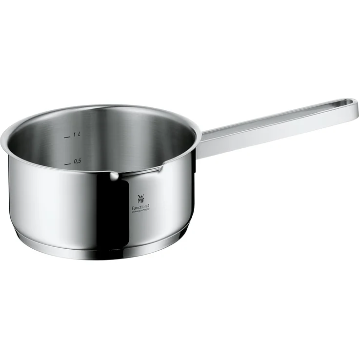 WMF Milchtopf Function 4, Cromargan® Edelstahl rostfrei 18/10 (1x Stielkasserolle ohne Deckel 16 cm (Volumen 1,4l, Höhe 7,5 cm) - optimal für Herdplatten mit Ø 14,5 cm, 1-tlg, 1x Stielkasserolle ohne Deckel 16 cm (Volumen 1,4l, Höhe 7,5 cm), - optimal ... – Bild 1