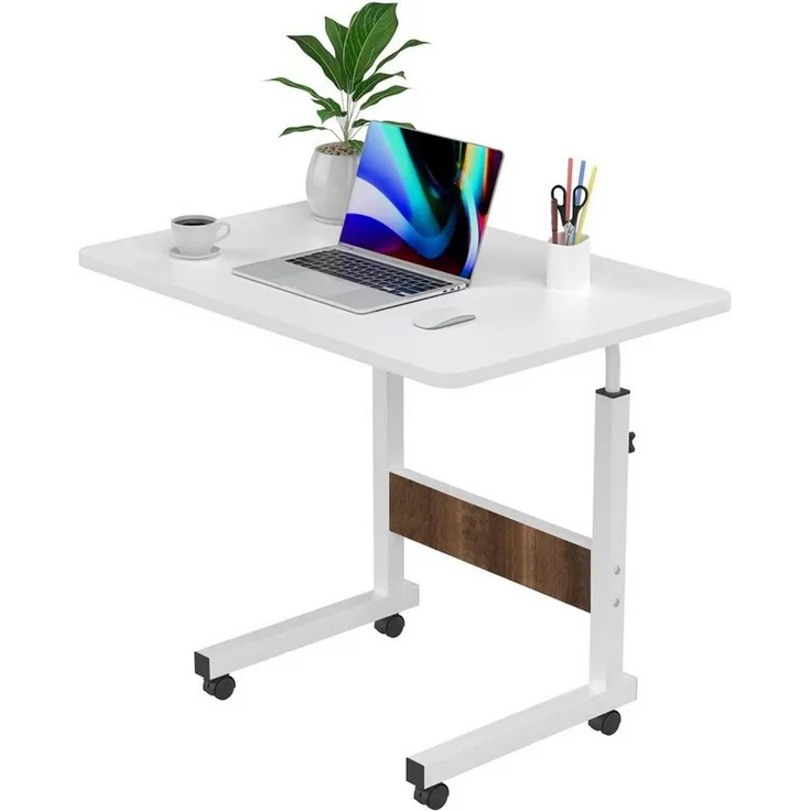 Rhein Beleuchtung Beistelltisch laptoptisch höhenverstellbar, mobiler schreibtisch, sofa tisch (Set, 1-St, Ideal für Wohnzimmer, Schlafzimmer, Büros und Sofas), Höhenverstellbar, Räder mit Bremsen, robust und langlebig
