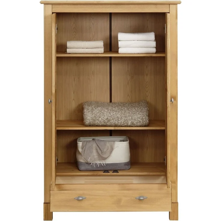 Home affaire Wäscheschrank Rauna aus massiver Kiefer, 2-türig, 96cm breit – Bild 3